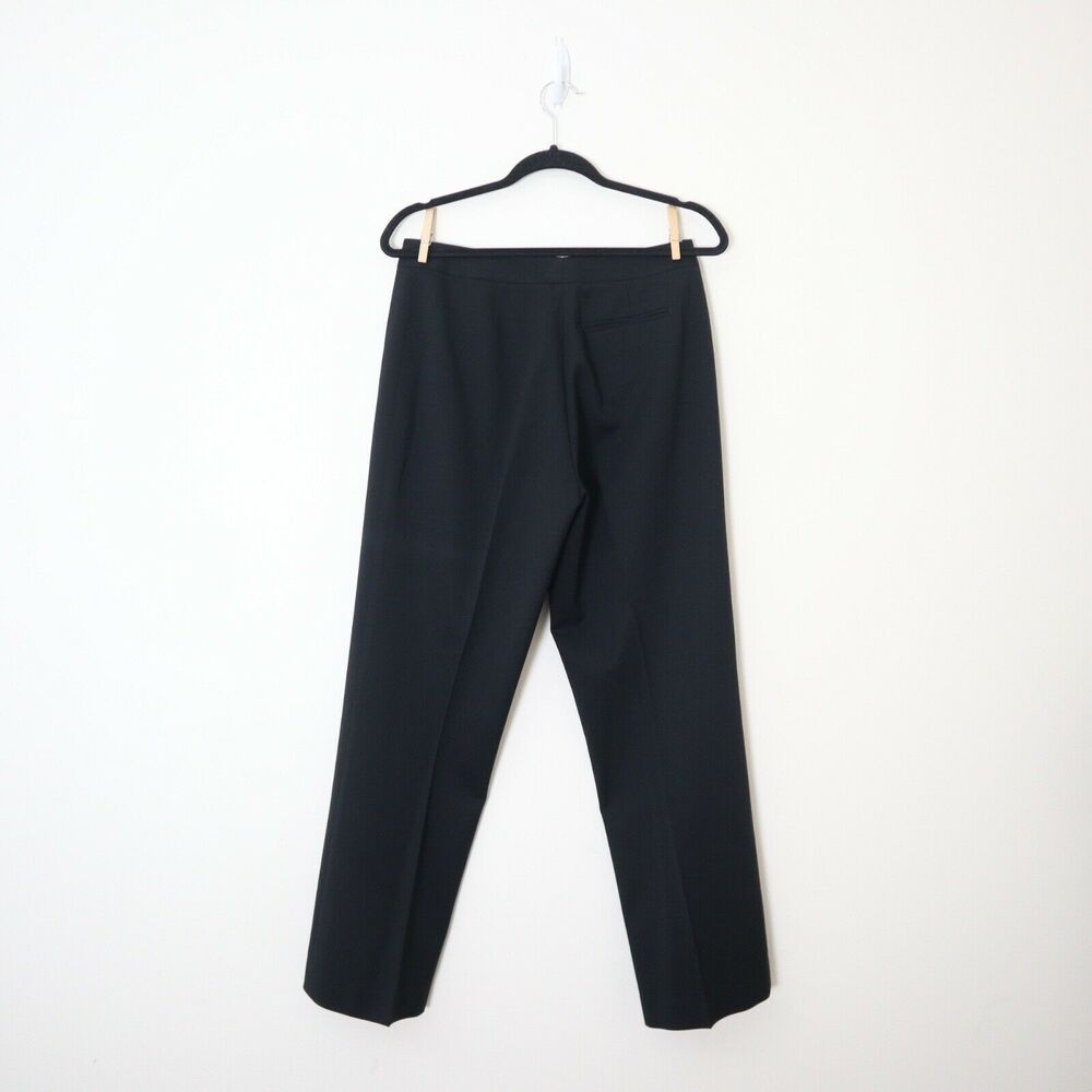 Lafayette 148 New York 30" Waist Menswear Wool-Blend Trouser Pant Black - Picture 8 of 12